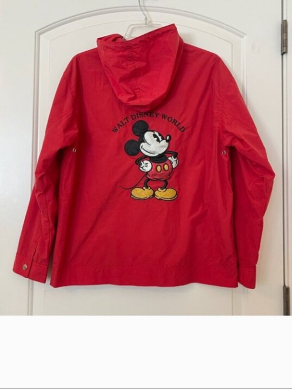 Walt Disney World Jacket Mickey Mouse Red Stitched Hood Small